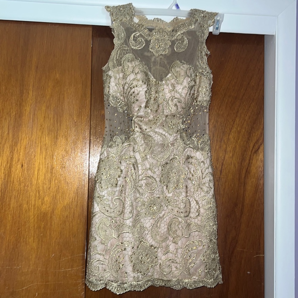 Gold Mini Party Dress